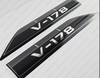 Glastron V-178 1973 And Up CHROME Boat Decals Set of 2 x 13.5"